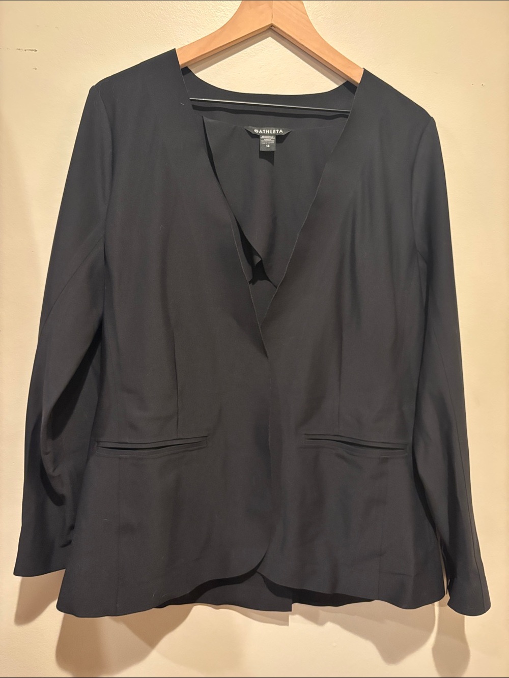 Athleta • Black single button-Front Lightweight Blazer